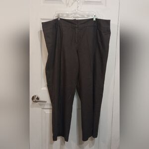 Larry Levine Women's Dark Brown Dress Pants